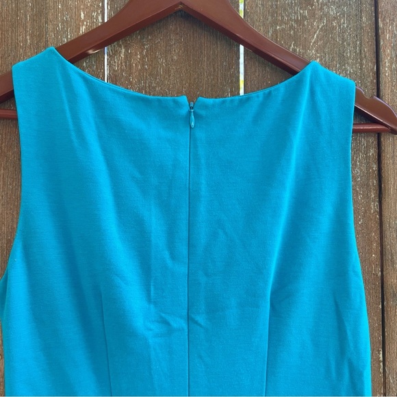 CACHE CONTOUR Women’s Blue Teal Sheath Pencil Dress Sleeveless Mini Size 8 - Picture 8 of 11